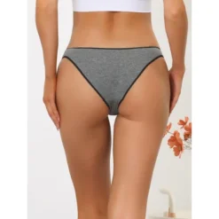 Allegra K Women's Low-Rise Contract Color Sporty Sweat-Absorbing Thongs