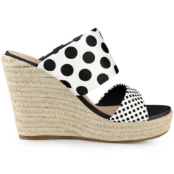 Allegra K Women's Polka Dots Platform Espadrille Wedge Heel Sandals -Allegra K GUEST 77f33b1f e7a9 4656 af36 a6045b40be19