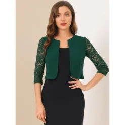 Allegra K Women's Lace Long Sleeve Shrug Cardigan -Allegra K GUEST 78302842 6002 40ed a734 045d584be943