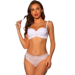 Allegra K Women's Lace Balconette Underwire Padded Bra And Panty Set -Allegra K GUEST 78728970 ff46 4d62 bad0 c70bc5499322