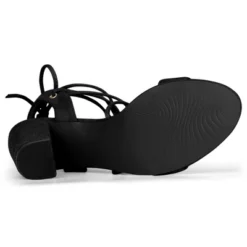 Allegra K Women's Lace Up Block High Heels Sandals -Allegra K GUEST 788c9e2b 9a8e 4773 b9b5 ab32d5a17593