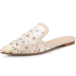 Allegra K Women's Pointed Toe Floral Embroidery Flats Mules -Allegra K GUEST 791cb70c 7a90 49b0 9921 fb9389140dba