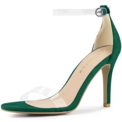 Allegra K Women's Open Toe Clear Ankle Strap Stiletto Heel Sandals -Allegra K GUEST 7949c8cd b813 4dee 9808 11e3db79c959