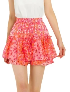 Allegra K Women's Summer Floral Tiered Ruffle Skirts Cute Mini Skirt -Allegra K GUEST 79a56bb8 62f3 49d3 8524 0d1fb86fb835