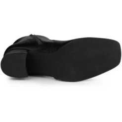 Allegra K Women's Square Toe Side Zip Block Heel Ankle Boots -Allegra K GUEST 79a76adf d71e 48bf a6ee 1591d0e241ce