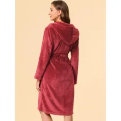 Allegra K Women's Hooded Pajamas Luxurious Flannel Fleece Nightgown Midi Warm Bathrobe -Allegra K GUEST 7d0d693f 8a89 4914 9a01 9544c95c7455