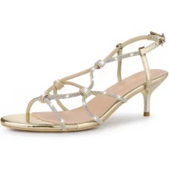 Allegra K Women's Rhinestone Strappy Slingback Stiletto Heel Sandals 12 Allegra K Women's Rhinestone Strappy Slingback Stiletto Heel Sandals -Allegra K GUEST 7dc8865a ff05 461f b758 88e778362e6c