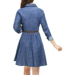 Allegra K Women's Button Down Belted Pleated Flare A-line Denim Shirt Dress 13 Allegra K Women's Button Down Belted Pleated Flare A-line Denim Shirt Dress -Allegra K GUEST 7f8b7c6b 941d 45b0 b942 c79cd52bbe79
