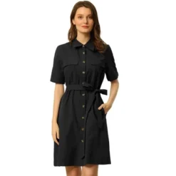 Allegra K Women's Safari Dress Collared Button Down Cotton Belted Shirtdress 13 Allegra K Women's Safari Dress Collared Button Down Cotton Belted Shirtdress -Allegra K GUEST 7ff5ce8e 7d46 4b7d ac12 eb37a8ade074