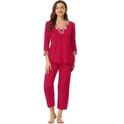 Allegra K Women’s Pajama Sets Sleepwear Soft Night Suit Lounge Sets -Allegra K GUEST 816d8cfb 3357 41bf 9f88 eb68aeb4b3f4