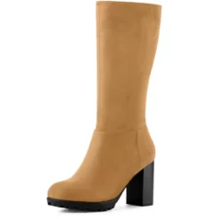 Allegra K Women's Mid Calf Block Heel Boots -Allegra K GUEST 8182cf4f 7d4c 4543 8a13 cf958121e157