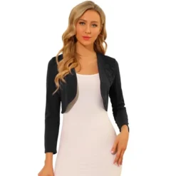 Allegra K Women's Elegant Long Sleeve Floral Lace Panel Knit Crop Cardigan Shrug -Allegra K GUEST 81c95400 f512 4d26 8d4d e81c11b39b25