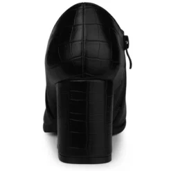 Allegra K Women's Pointy Toe Patchwork Chunky Heels Oxford Ankle Booties -Allegra K GUEST 82002667 3bc1 46b2 a859 c140e8eeef42