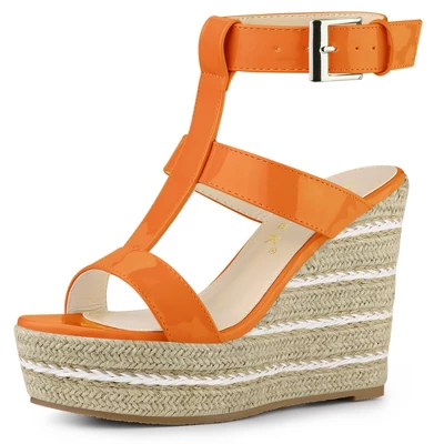 Allegra K Women's Espadrille Strappy Platform Wedges Sandals 10 Allegra K Women's Espadrille Strappy Platform Wedges Sandals - Image 10