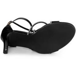 Allegra K Women's Rhinestone Knot Strap Stiletto Heels Sandals -Allegra K GUEST 83546437 ca10 4c59 b33b 9ce79a5b39e2