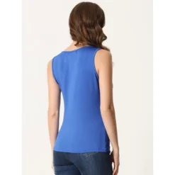 Allegra K Women's V Neck Sleeveless Shirt Sequin Trim Colorblock Tank Shirt Top -Allegra K GUEST 83d19484 7318 4b56 8f89 239104f1ab2e