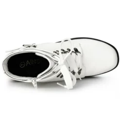 Allegra K Women's Zip Chunky Heel Platform Ankle Combat Boots -Allegra K GUEST 83e117f2 3df9 4a9c aabf 883451e74da1