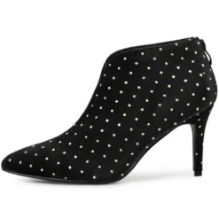 Allegra K Women's V Cutout Pointed Toe Heel Ankle Boots -Allegra K GUEST 83ee32f0 c01f 41c8 a139 1a3965c102e7