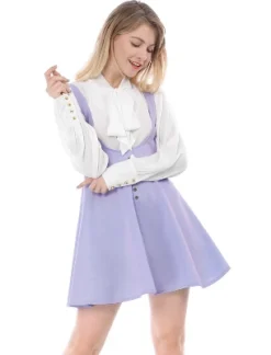 Allegra K Women's Button Overalls Pinafore Suspenders Skirt -Allegra K GUEST 856a5785 8f94 432a 9c5f 06b497916833