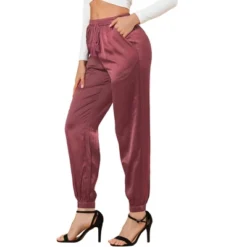 Allegra K Women's Drawstring Elastic Waist Athleisure Pants Ankle Length Satin Joggers With Pocket 39 Allegra K Women's Drawstring Elastic Waist Athleisure Pants Ankle Length Satin Joggers With Pocket -Allegra K GUEST 863ffa28 ecbd 49ad af66 42d2bbf53fb0