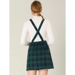 Allegra K Women's Plaid Print Adjustable Strap Casual Suspender Dress -Allegra K GUEST 86d4517d a6b4 41dc af4f b2541cc922cc