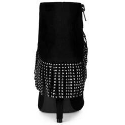 Allegra K Women's Pointed Toe Fringe Stiletto Heel Ankle Boots -Allegra K GUEST 8751525e ea4b 436c 8f11 bebbd3f64651