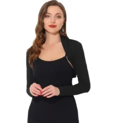 Allegra K Women's Elegant Long Sleeve Knit Open Front Crop Bolero Shrug -Allegra K GUEST 876e1ffc 547f 423e b8b2 85766f73d33a