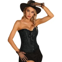 Allegra K Women's Victorian Style Strapless Lace Up Bustier Top -Allegra K GUEST 884eeedf 6fb0 4af6 b24b 017774f832e3