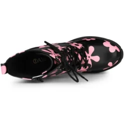 Allegra K Women's Printed Platform Round Toe Lace Up Block Heel Combat Boots -Allegra K GUEST 88869e96 b75a 4587 91c1 97bf216fc1d9