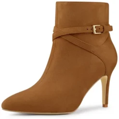 Allegra K Women's Pointy Toe Buckle Cross Straps Stiletto Heel Ankle Boots -Allegra K GUEST 88a95e84 6777 4dea b781 64ec67b478cd