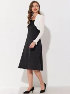 Allegra K Women's Elegant Sheer Mesh Long Sleeve Ruffle Collar Crop Bolero 11 Allegra K Women's Elegant Sheer Mesh Long Sleeve Ruffle Collar Crop Bolero -Allegra K GUEST 88f81894 3bdf 4708 840c 549228cf6d07