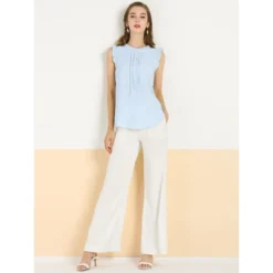 Allegra K Women's Ruffled Business Office 1950s Vintage Sleeveless Blouses -Allegra K GUEST 8935ae0e 2f8e 478c b18f b2d8d8df2603