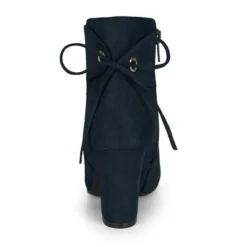 Allegra K Women's Round Toe Block Heel Back Zipper Ankle Boots -Allegra K GUEST 8a7782f2 df5c 4304 8157 3658e64fb523