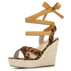 Allegra K Women's Espadrille Platform Lace Up Wedges Sandals -Allegra K GUEST 8d1235bf ed92 4a76 ad08 145716bb1c61