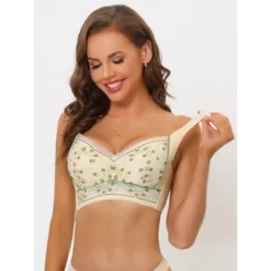 Allegra K Women's Wirefree U Back Adjustable Straps Lace Full Coverage Padded Minimizer Bra -Allegra K GUEST 8d291e55 89f8 465c 845a 96cf6fe649fb