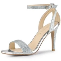 Allegra K Women's Glitter Ankle Strap Stiletto High Heel Sandals -Allegra K GUEST 8d573730 bf5d 46d3 8bc1 f52f0874f188