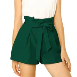 Allegra K Women's High Waist Bow Tie Short Paper Bag Shorts -Allegra K GUEST 8de6577f 9dba 4e81 bfaf 3300baee0ab7
