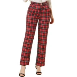 Allegra K Women's Plaid Elastic Waist Casual Work Office Long Trousers -Allegra K GUEST 8e8c20d5 ad46 44fd a36d 66c0f20b0f77