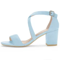 Allegra K Women's Crisscross Ankle Strap Block Heel Sandals -Allegra K GUEST 8e93fef1 ae8d 4ea3 b01c cabfed0d9398