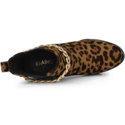 Allegra K Women's Platform Chain Decor Zipper Chunky High Heel Chelsea Boots -Allegra K GUEST 8f41b1ed c33c 47cf a93d 6ada31a18dda