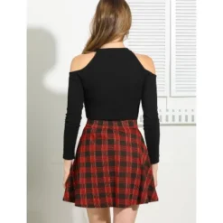 Allegra K Women's Plaid A-Line Zip Up High Waisted Skater Skirt -Allegra K GUEST 8f8b769b 9a51 425c bb19 5978ef3a47dd