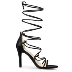 Allegra K Women's Strappy Straps Lace Up Stiletto Heel Sandals -Allegra K GUEST 8faf8a3d 43ef 44a8 983f f80ed1a17919