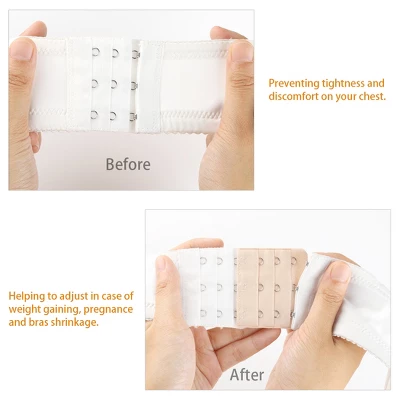 Allegra K 2pcs Bra Strap Extenders Set 3 Rows 2 Hooks/3 Hooks/4 Hooks Elastic Bra Hook Extensions 5 Allegra K 2pcs Bra Strap Extenders Set 3 Rows 2 Hooks/3 Hooks/4 Hooks Elastic Bra Hook Extensions - Image 5