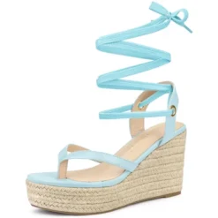 Allegra K Women's Platform Strappy Lace-up Flip Flops Wedge Sandals -Allegra K GUEST 9141e57e 5a35 4e6f b53a 782c43192b6b