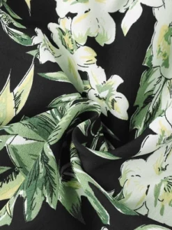 Allegra K Women's Tie Waist Hawaiian Tropical Floral Wrap Midi Skirt -Allegra K GUEST 91782679 97e6 422f bd00 09cf16c20783