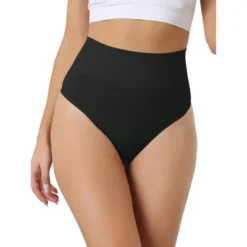 Allegra K Women's High-Waisted Tummy Control Invisible Stretchy Comfortable Thong -Allegra K GUEST 91dbc33f 9333 4ee4 aef2 50fda1af003f