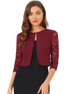 Allegra K Women's Lace Long Sleeve Shrug Cardigan -Allegra K GUEST 9219e708 fc52 469b 8595 cdd079b02fd1