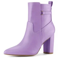 Allegra K Women's Pointed Toe Chunky High Heels Ankle Boots -Allegra K GUEST 93a79574 1ac7 48b7 a617 6b2a8ddac7d4