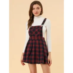 Allegra K Women's Checks Adjustable Strap Pinafore Overall Suspender Skirt 9 Allegra K Women's Checks Adjustable Strap Pinafore Overall Suspender Skirt -Allegra K GUEST 94738e48 0e28 48ca 8477 343b3718aff9