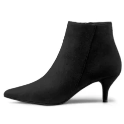 Allegra K Women's Pointed Toe Zip Stiletto Kitten Heel Ankle Booties -Allegra K GUEST 94df0617 4f1d 445c bc49 18bd0a225a2d